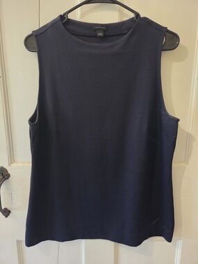 Ann Taylor Navy Sleeveless Crewneck Shell